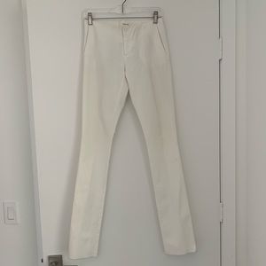 Helmut Lang white low rise skinny pants, size 2